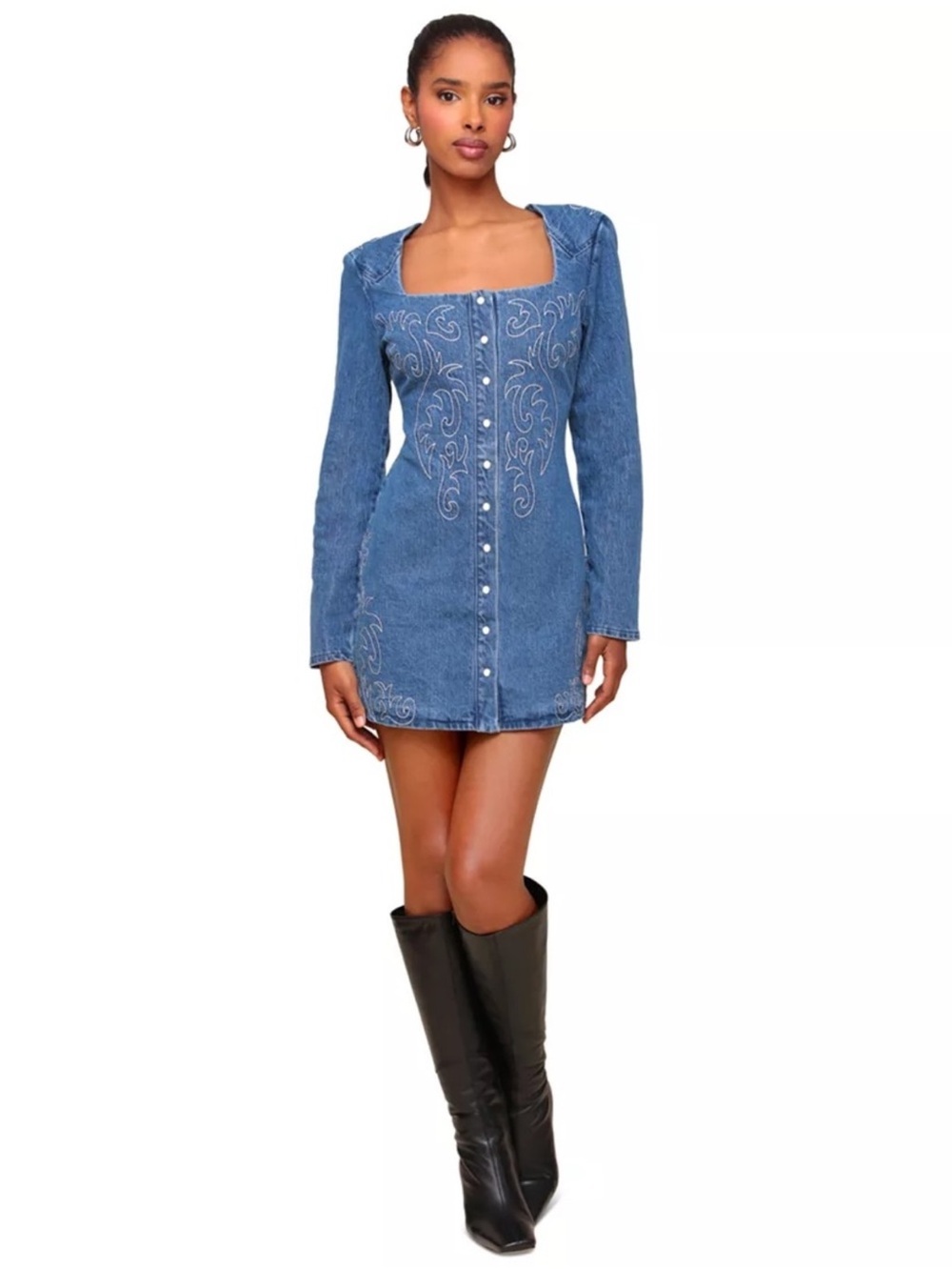 Avec les Filles western denim dress
